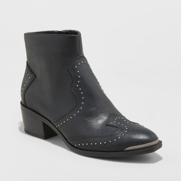 Universal Thread Shoes - Sariah Faux Leather Studded Western Boots